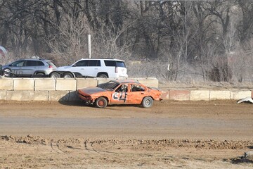 Race Car on a Dirt Track