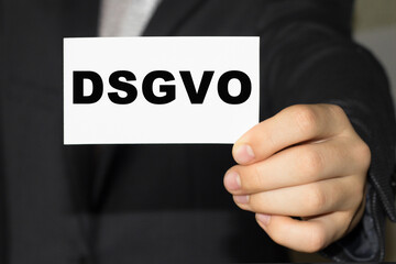 Card with text B2B on hand. You can use in business, marketing and other concepts. Messege of the day.