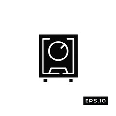 Safebox Icon Vector. Deposit box Symbol Vector