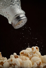 Salt and popcorn (low-key photography)