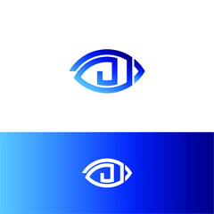 lens eye design logo vector icon template