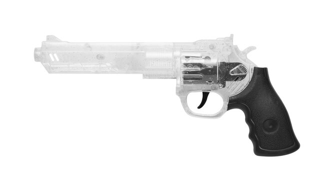 plastic gun for kid on white background