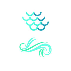 sea vector icon design logo template