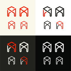 geometric symbol icon design logo vector template
