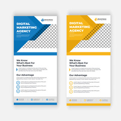 Modern, creative, clean, professional & business dl flyer & rack card  template design