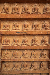 Beautiful Jain Statues carved on the rock near Gwalior Fort, Gwalior, Madhya Pradesh, India