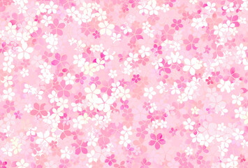 桜の花びらがいっぱいの背景
