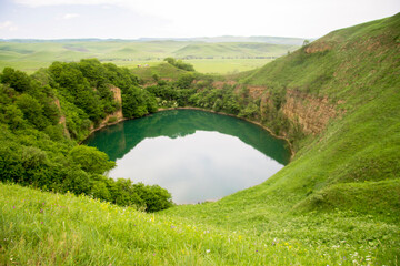 Fototapeta premium Lake Small Shadcurey, Sarnakovo, Kabarda, Northern Caucasus