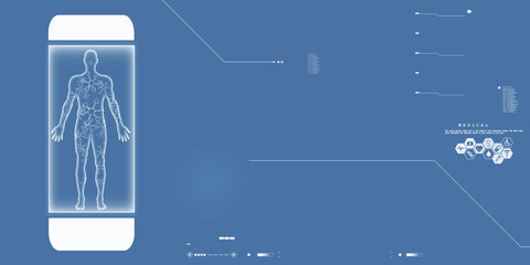 2d illustration Human Male Muscle Body