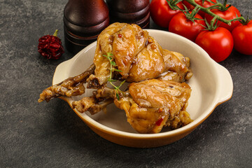 Rabbit stew in spicy sauce