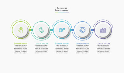 Business data visualization. timeline infographic icons designed for abstract background template milestone element modern diagram process technology digital marketing data presentation chart Vector