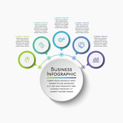 Business circle. timeline infographic icons designed for abstract background template milestone element modern diagram process technology digital marketing data presentation chart Vector