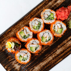 sushi set on the plate