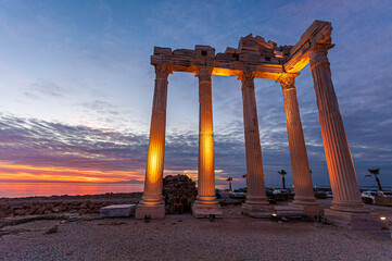 Fototapeta premium The Temple of Apollo in Side Town of Antalya Province