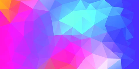 Poster Im Rahmen Flat abstract multicolor geometric triangle wallpaper © igor_shmel
