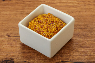 Dijon mustard sauce with seeds