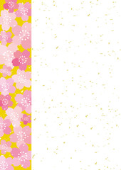 和風 桜 POP チラシ フレーム 背景 ベクター 28