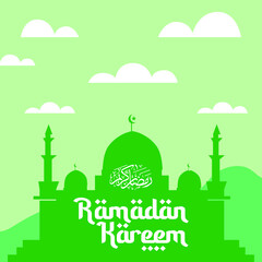 Instagram post-Ramadan Kareem flat design