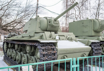 Fototapeta na wymiar Soviet heavy tank KV-1, year of production - 1941