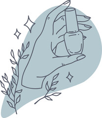 llustration logo manicure hand suitable for nail salon or beauty salon