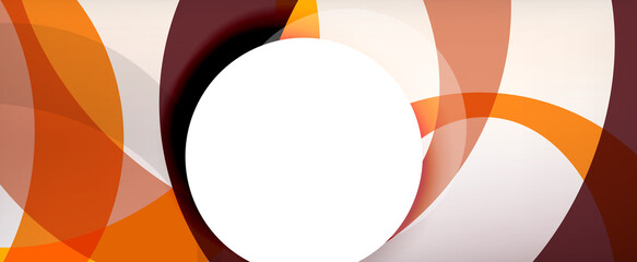 Obraz premium Ring geometric shapes, o letter repetition wallpaper. Abstract background for business or technology presentations, internet posters or web brochure covers