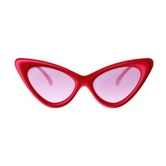 beautiful colored realistic glasses fancy interesting shape for masquerade isolate on white background illustration