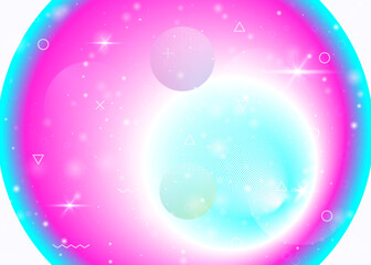 Holographic background with vibrant rainbow gradients. Dynamic fluid. Cosmos hologram.