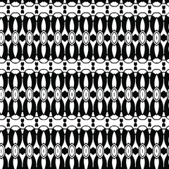 Geometric vector pattern with triangular elements. Seamless abstract ornament for wallpapers and backgrounds. Black and white patterns.