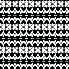 Geometric vector pattern with triangular elements. Seamless abstract ornament for wallpapers and backgrounds. Black and white patterns.