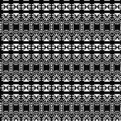 Geometric vector pattern with triangular elements. Seamless abstract ornament for wallpapers and backgrounds. Black and white patterns.