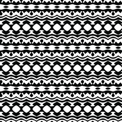 Geometric vector pattern with triangular elements. Seamless abstract ornament for wallpapers and backgrounds. Black and white patterns.