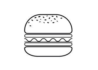 Hamburger icon vector on white background. 