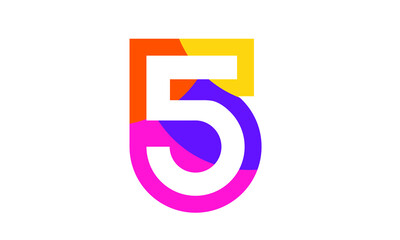 5 Colorful Fun Modern Flat Number
