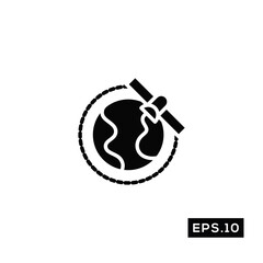 Satellite Icon Vector. Satellite Icon Symbol Vector Illustration Template For Web and Mobile