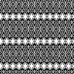 Geometric vector pattern with triangular elements. Seamless abstract ornament for wallpapers and backgrounds. Black and white patterns.