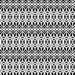 Geometric vector pattern with triangular elements. Seamless abstract ornament for wallpapers and backgrounds. Black and white patterns.