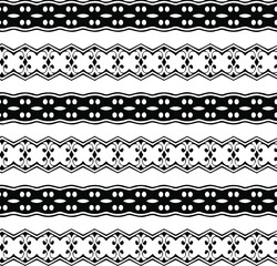 Geometric vector pattern with triangular elements. Seamless abstract ornament for wallpapers and backgrounds. Black and white patterns.