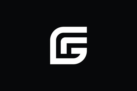 GF logo letter design on luxury background. FG logo monogram initials letter concept. GF icon logo design. FG elegant and Professional letter icon design on black background. G F FG GF