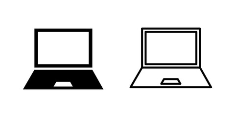 Laptop icon set. computer icon vector