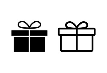 Gift icon set. gift vector icon. birthday gift