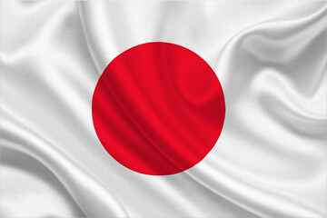 3D Flag of Japan on fabric