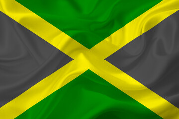 3D Flag of Jamaica on fabric