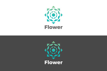 WEB ABSTRACT FLOWER LOGO ICON