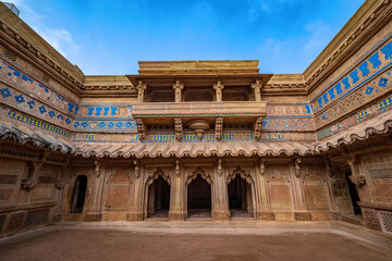 King Man Singh Palace in Gwalior fort, Gwalior, Madhya Pradesh, India