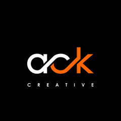 ACK Letter Initial Logo Design Template Vector Illustration