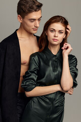 Man and woman hugging together relationship form romance luxury