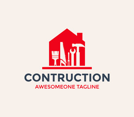 contraction logo design vector illustration