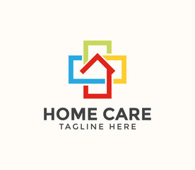 home care logo design vector illustration