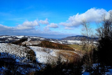 farewell to winter in Beskydy mountains, Beskydy, Frenštát pod Radhoštěm, northern Moravia, Czech republic