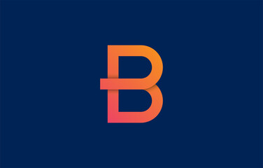 connected 3d letter BP, PB, B logo design